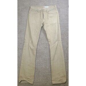 Gustin California Straight Raw Denim Jeans Mens 34 X 36.5 Japan Wood Brown #240